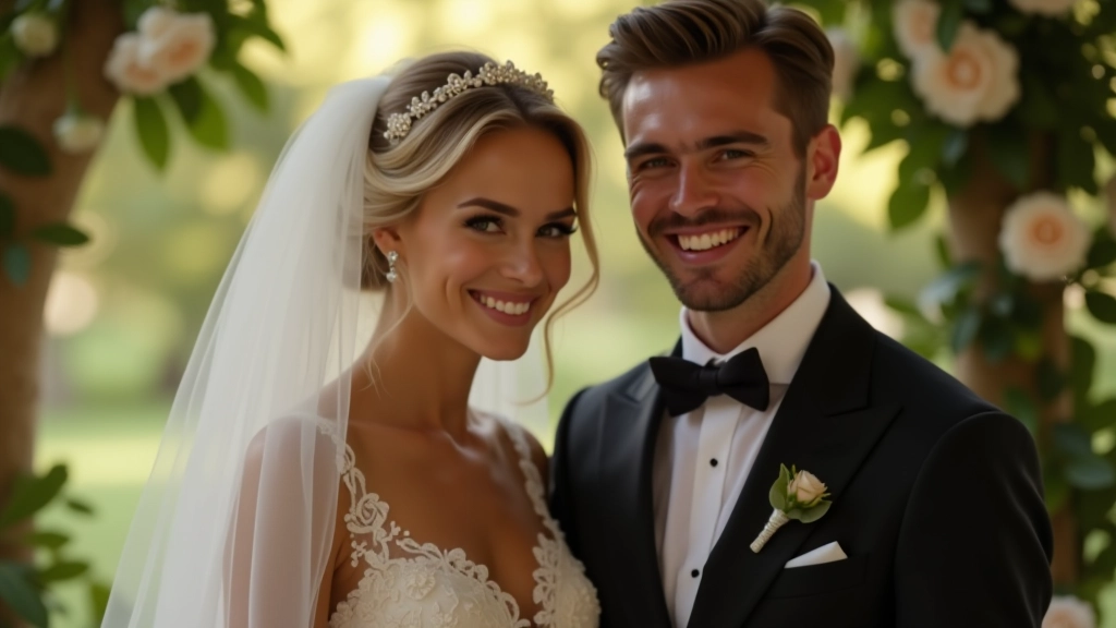 Couple se mariant dans une salle de réception élégante en France