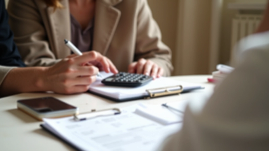 Couple planning wedding budget together