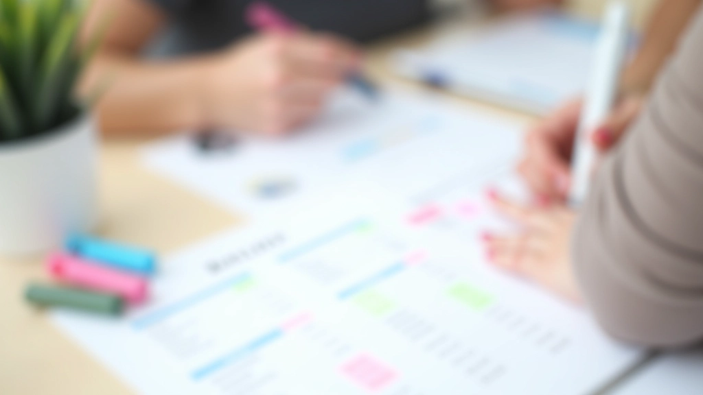 Tableau de catégories de budget mariage écrit à la main avec stylos et surligneurs sur papier blanc