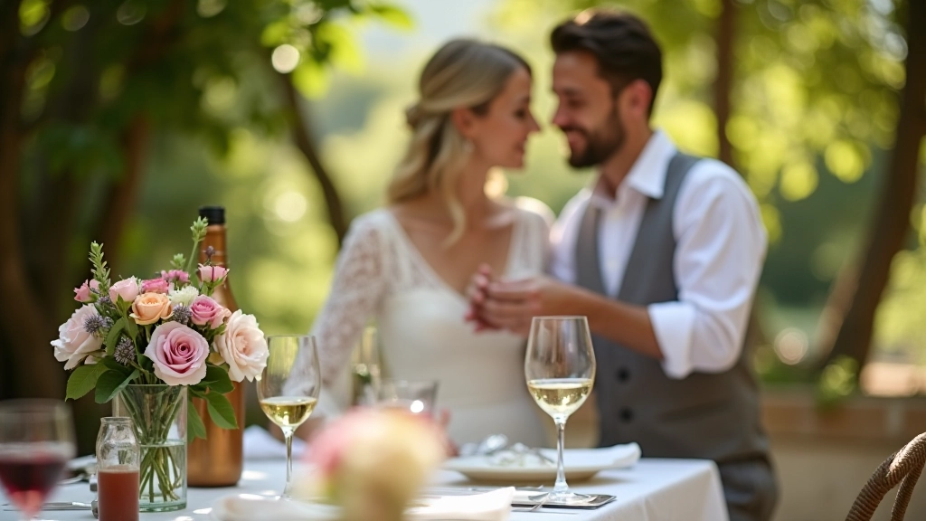 Photographe et traiteur préparant une réception de mariage en Provence
