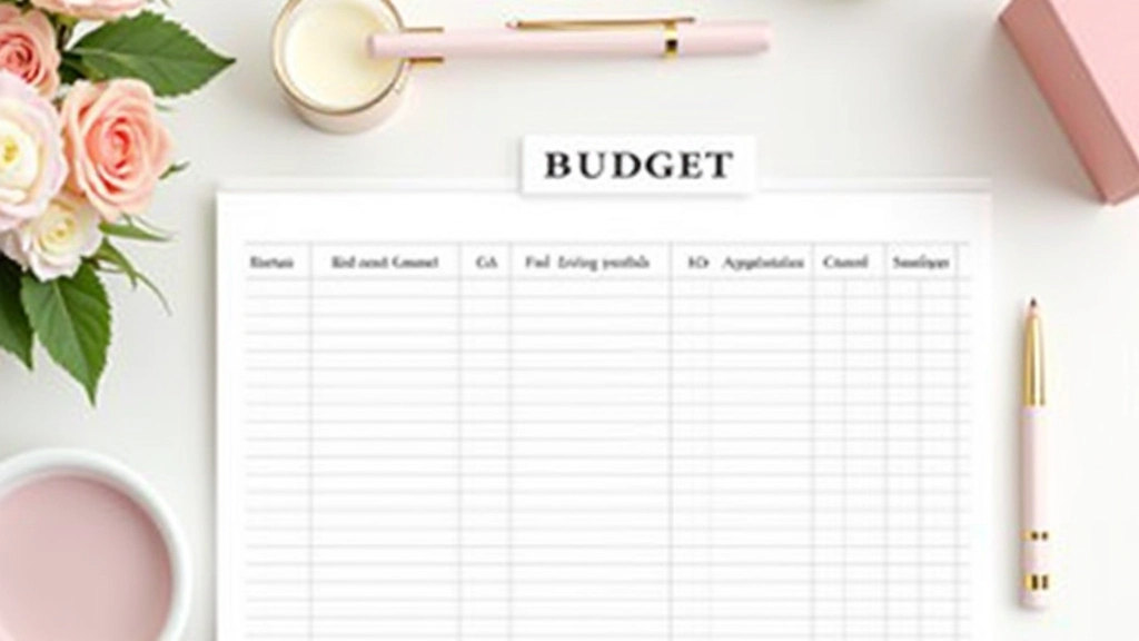 Tableur de budget mariage avec tous les éléments de dépenses